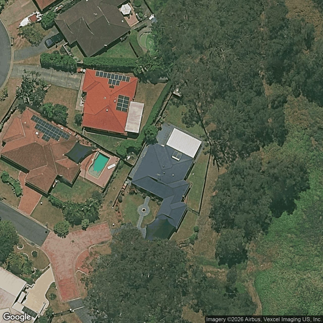 Aerial view of 4 Calliandra Court, Carrara QLD 4211