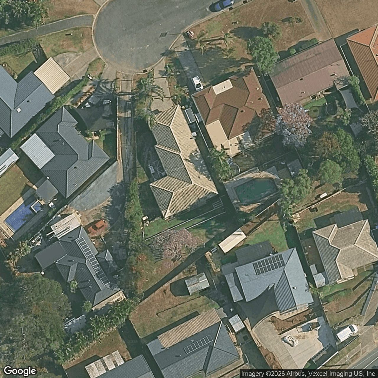 Aerial view of 24 Paul Court, Carrara QLD 4211