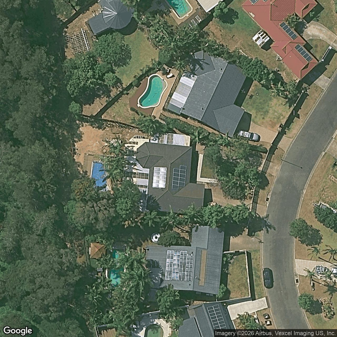 Aerial view of 5 Baltimore Court, Carrara QLD 4211