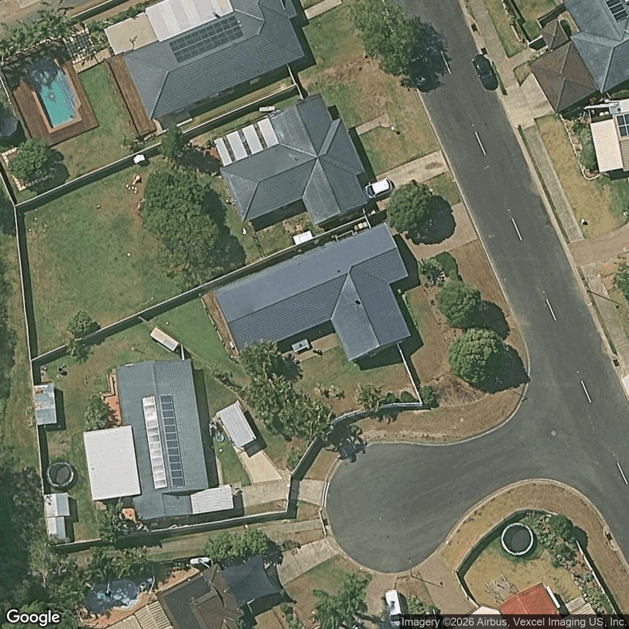 Aerial view of 1 Lark Court, Carrara QLD 4211