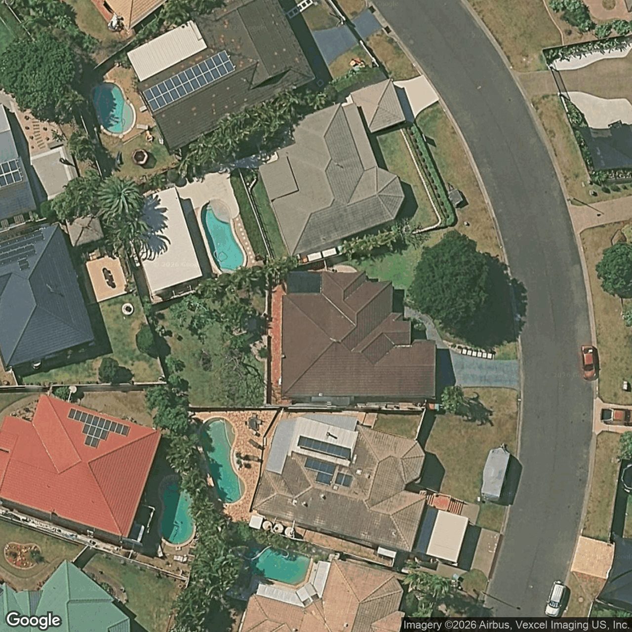 Aerial view of 25 Hastings Crescent, Carrara QLD 4211