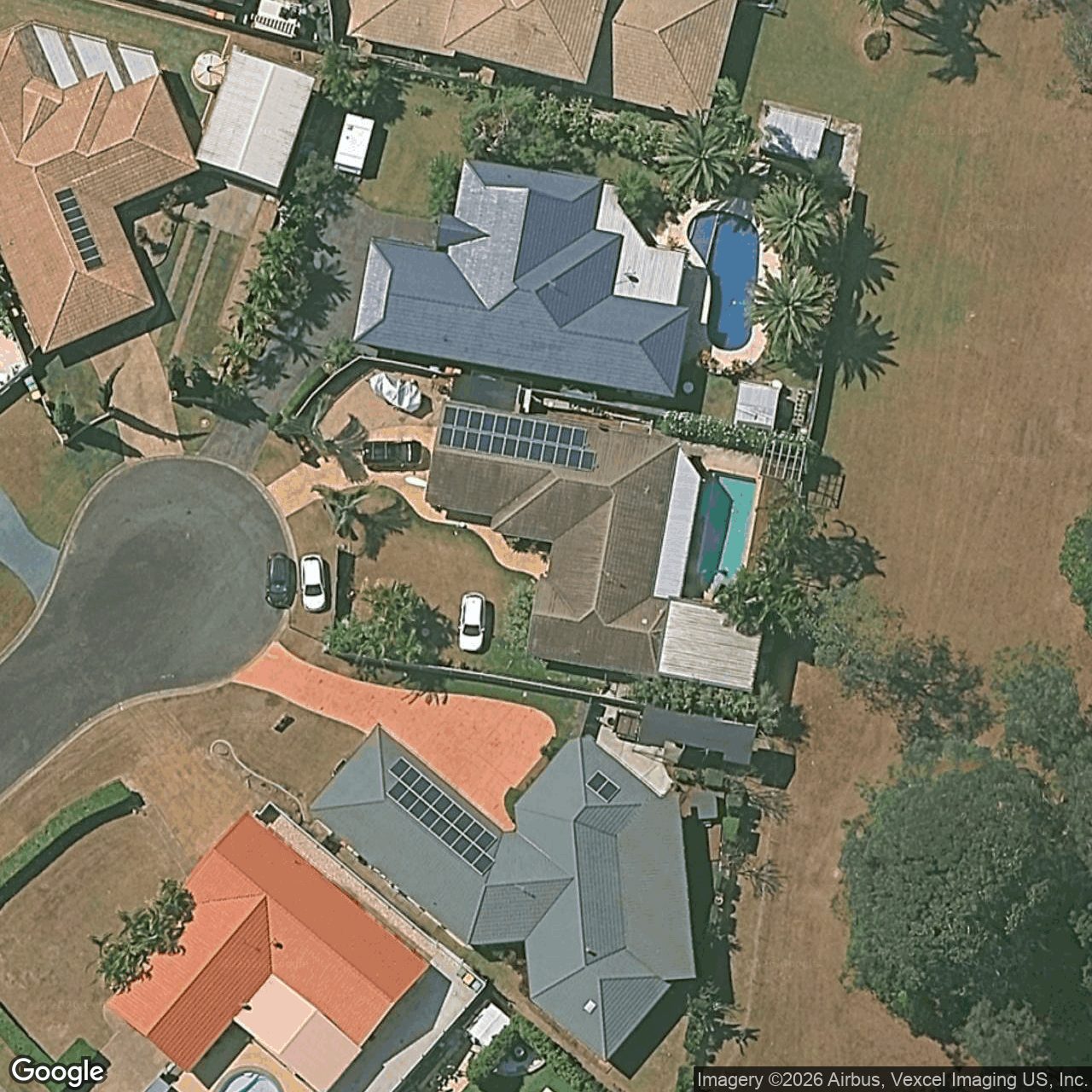 Aerial view of 5 Peal Court, Carrara QLD 4211