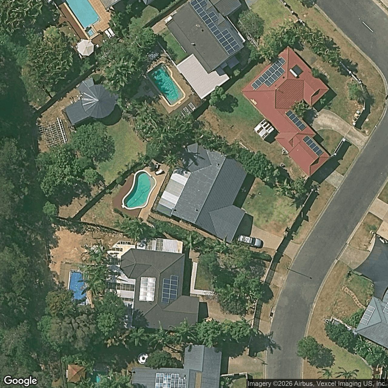 Aerial view of 3 Baltimore Court, Carrara QLD 4211