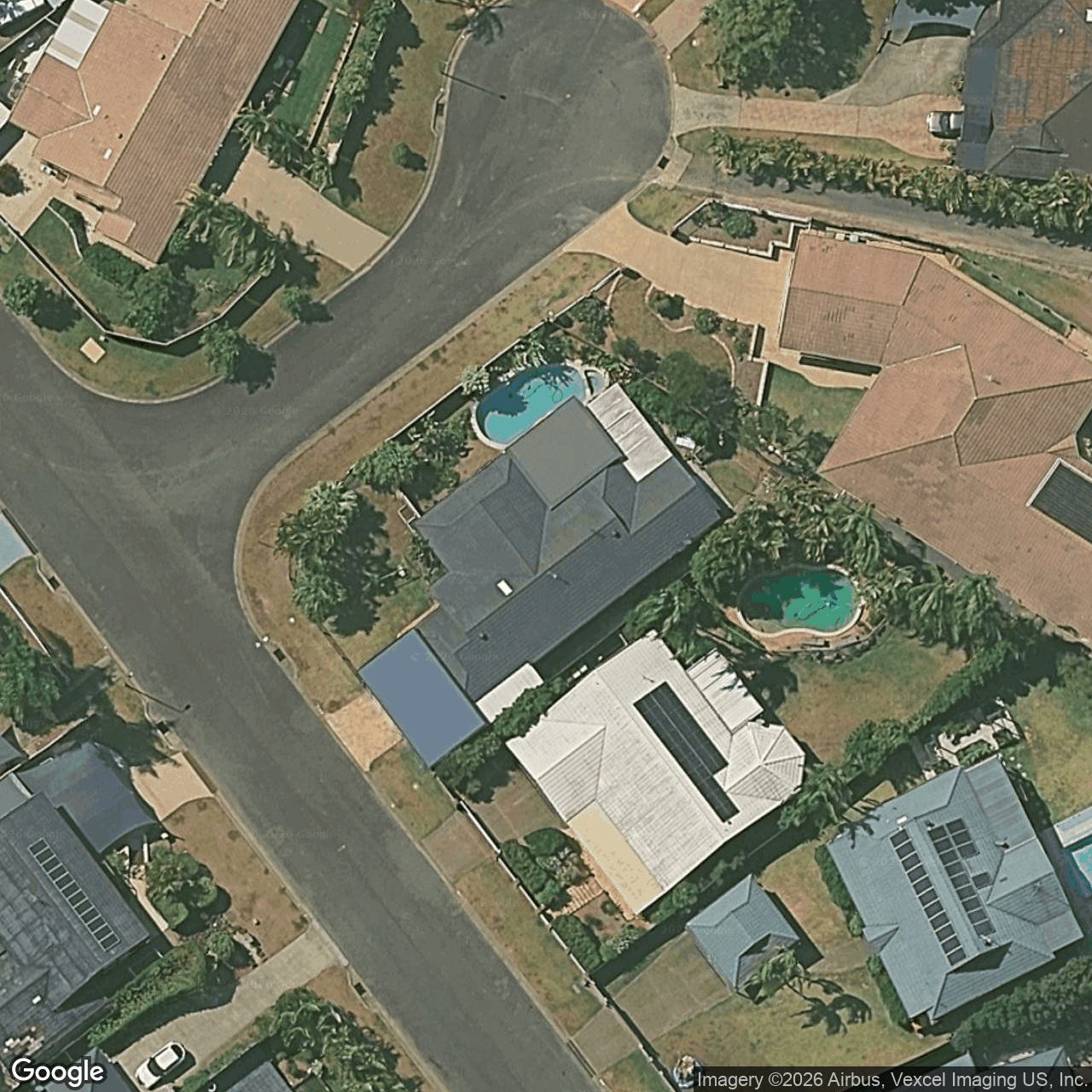 Aerial view of 24 Hastings Crescent, Carrara QLD 4211