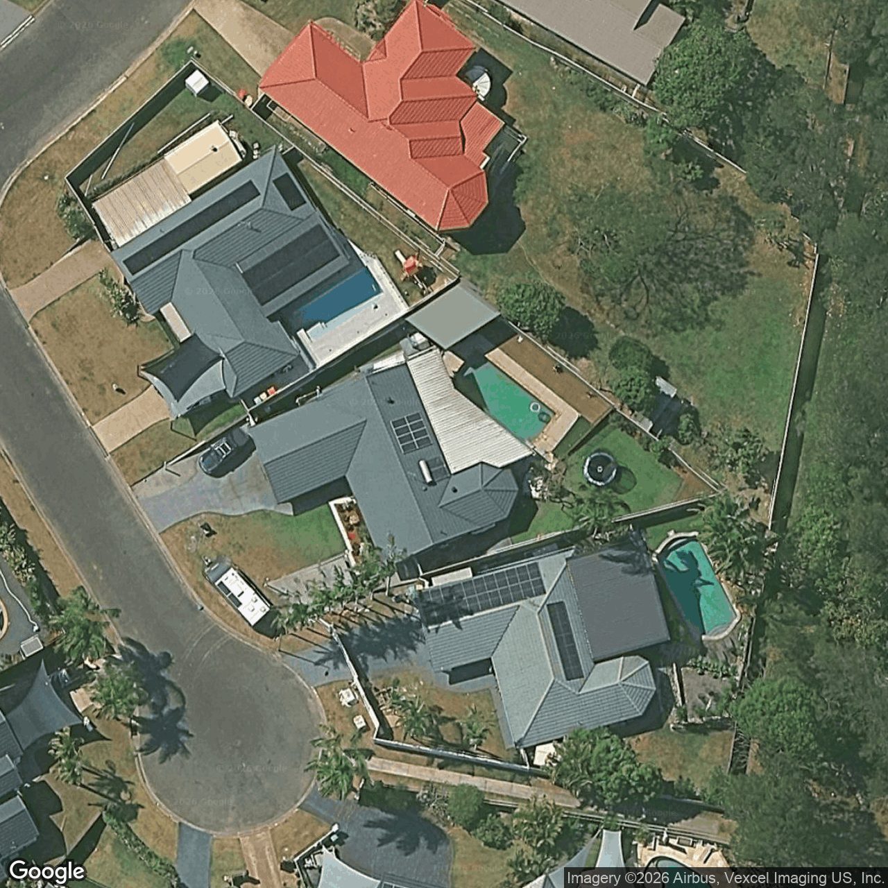 Aerial view of 4 Brae Court, Carrara QLD 4211