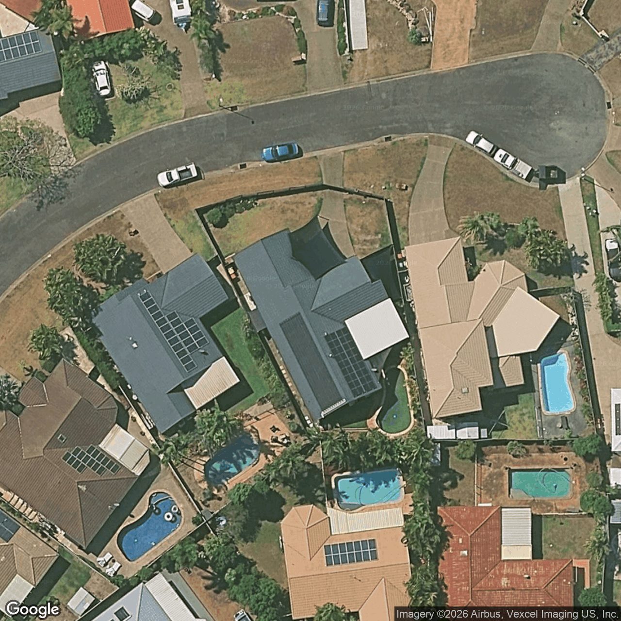 Aerial view of 7 Elsemore Court, Carrara QLD 4211
