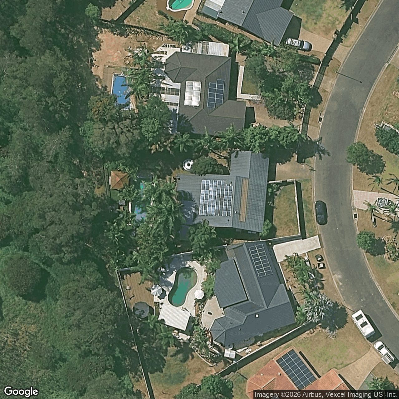 Aerial view of 7 Baltimore Court, Carrara QLD 4211