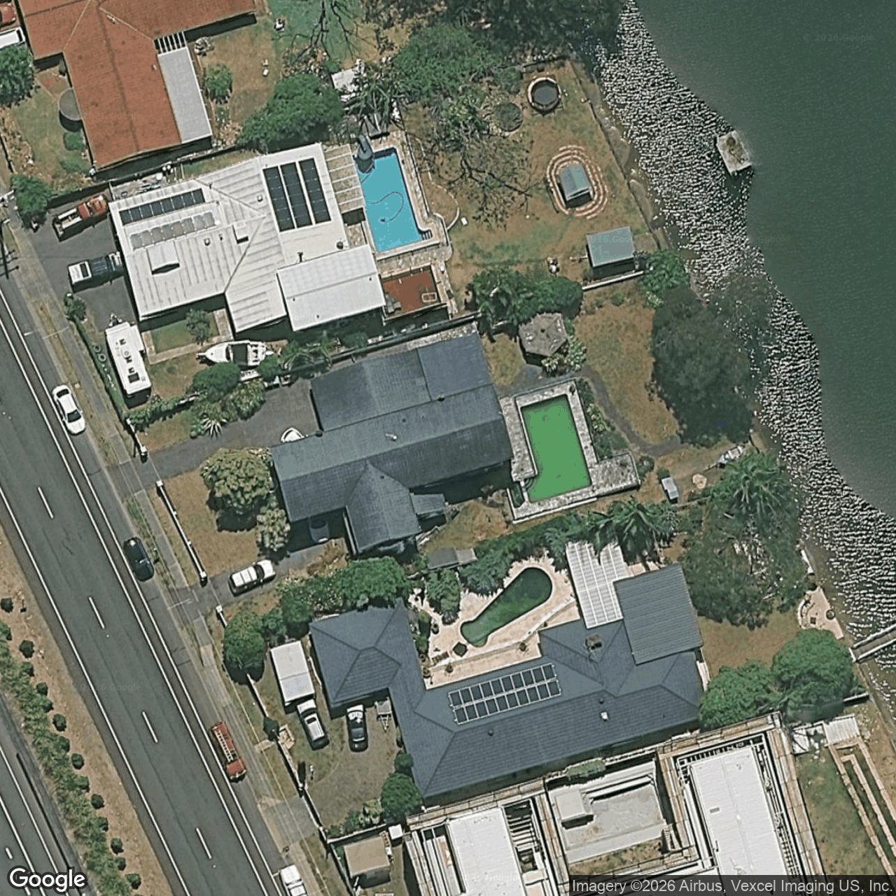 Aerial view of 740 Nerang Broadbeach Road, Carrara QLD 4211
