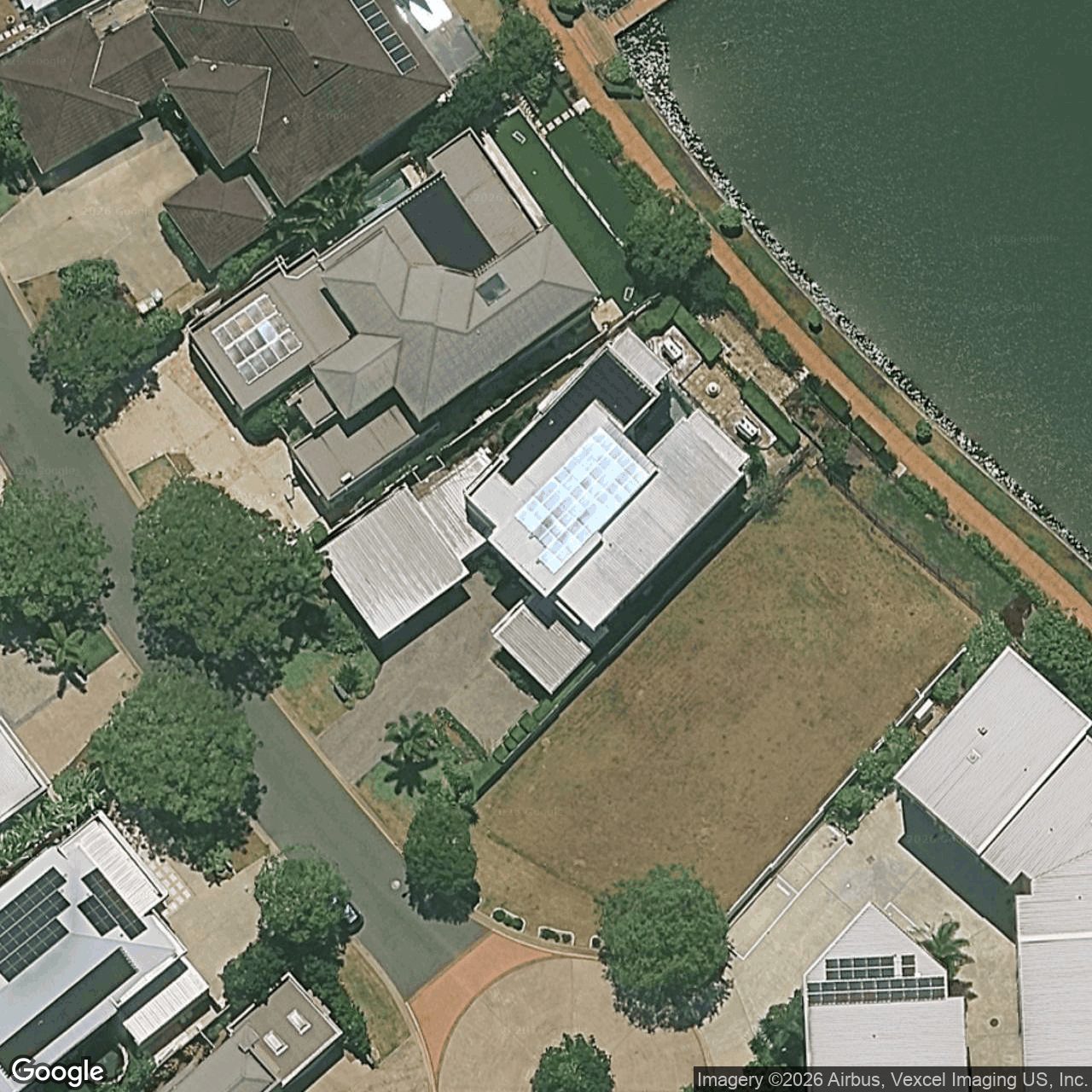 Aerial view of 5071 Emerald Island Drive, Carrara QLD 4211