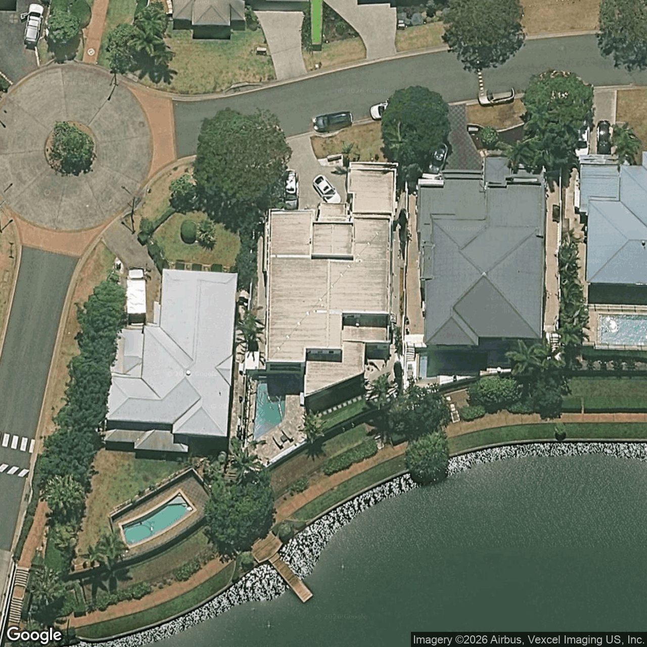 Aerial view of 5046 Emerald Island Drive, Carrara QLD 4211