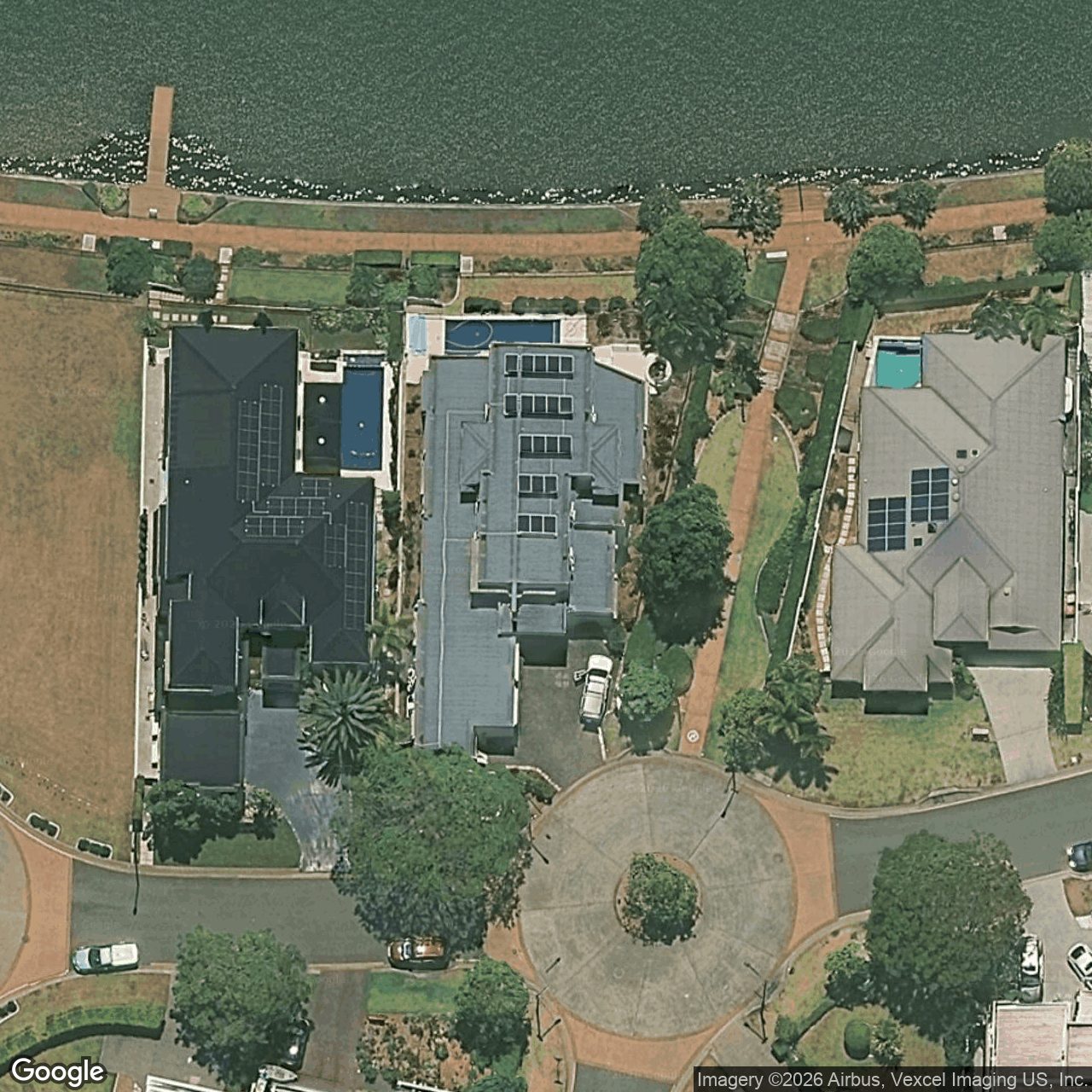 Aerial view of 5039 Emerald Island Drive, Carrara QLD 4211