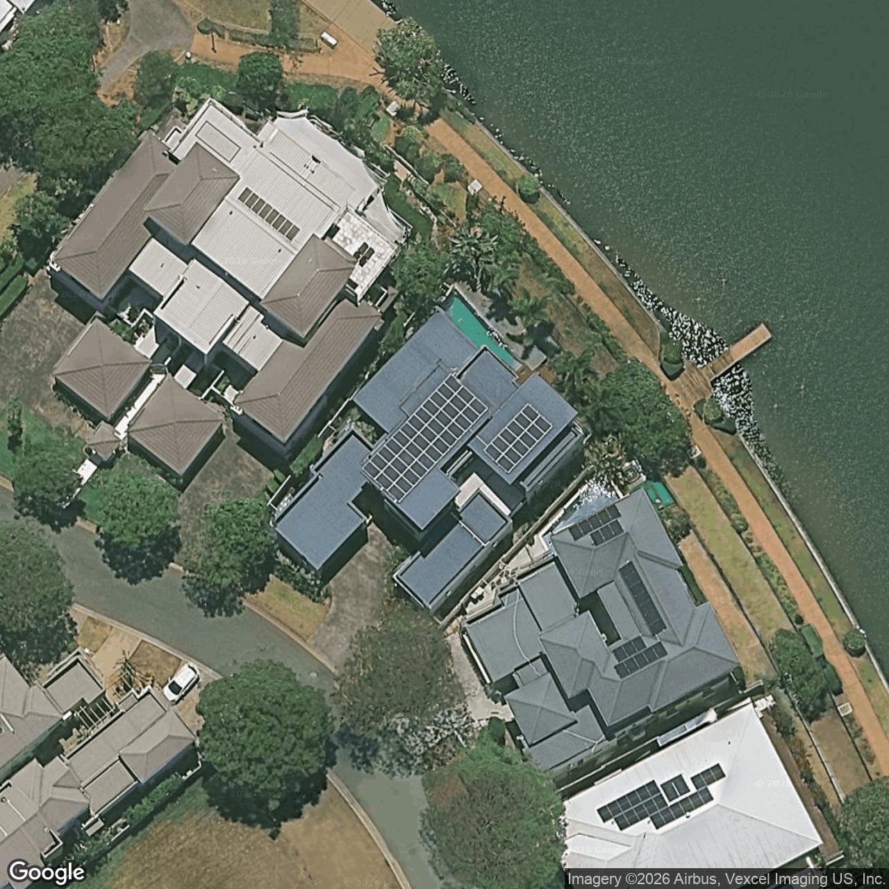 Aerial view of 5059 Emerald Island Drive, Carrara QLD 4211