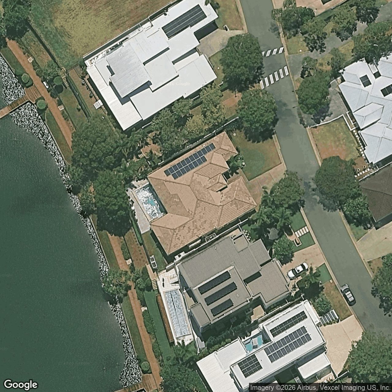 Aerial view of 5062 Emerald Island Drive, Carrara QLD 4211
