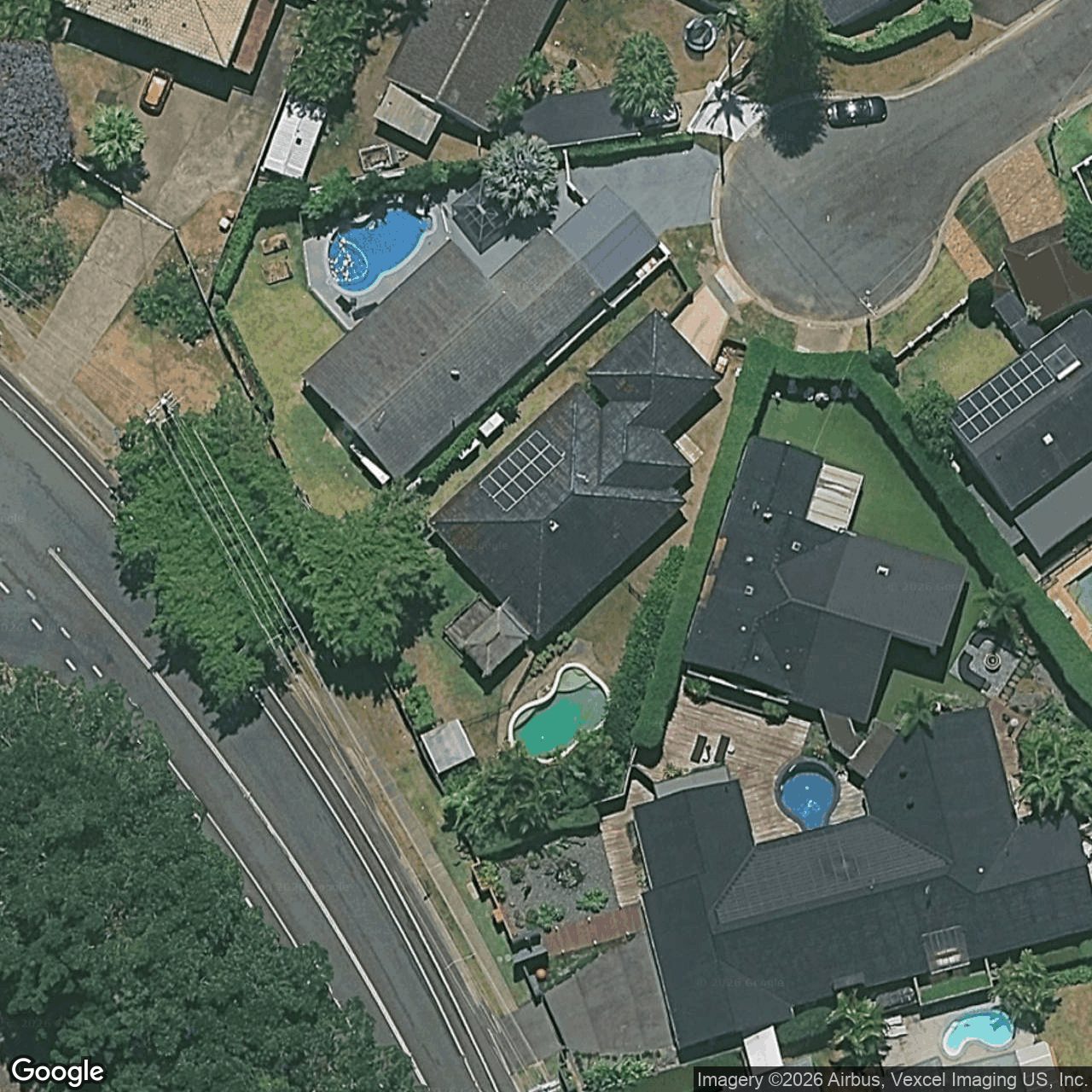 Aerial view of 7 Reid Court, Carrara QLD 4211