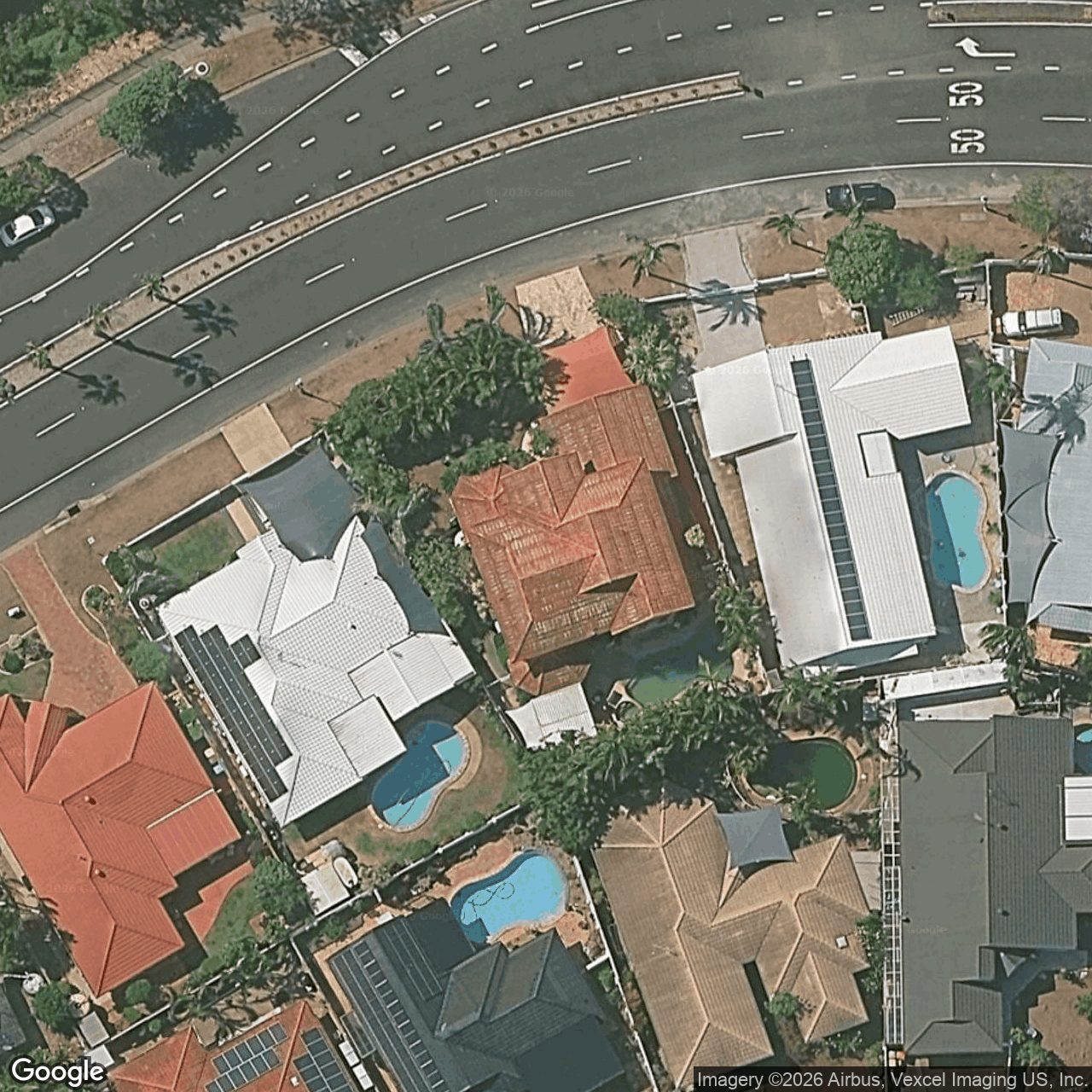 Aerial view of 10 Santa Cruz Boulevard, Clear Island Waters QLD 4226