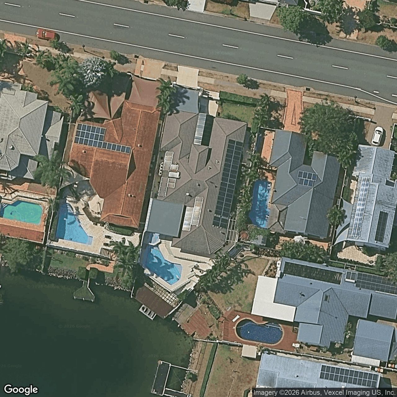Aerial view of 66 Santa Cruz Boulevard, Clear Island Waters QLD 4226