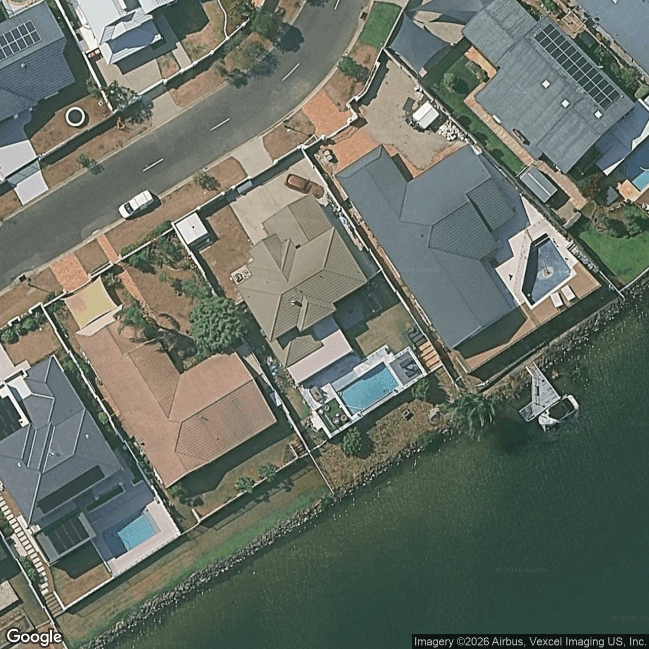 Aerial view of 10 Santabelle Crescent, Clear Island Waters QLD 4226