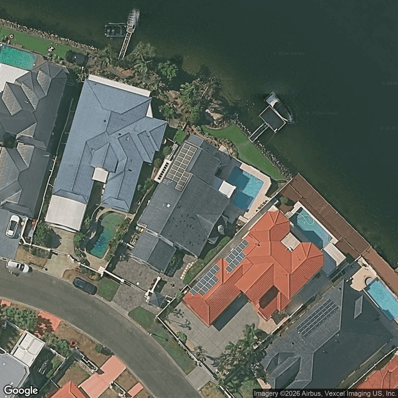 Aerial view of 32 San Simeon Drive, Clear Island Waters QLD 4226