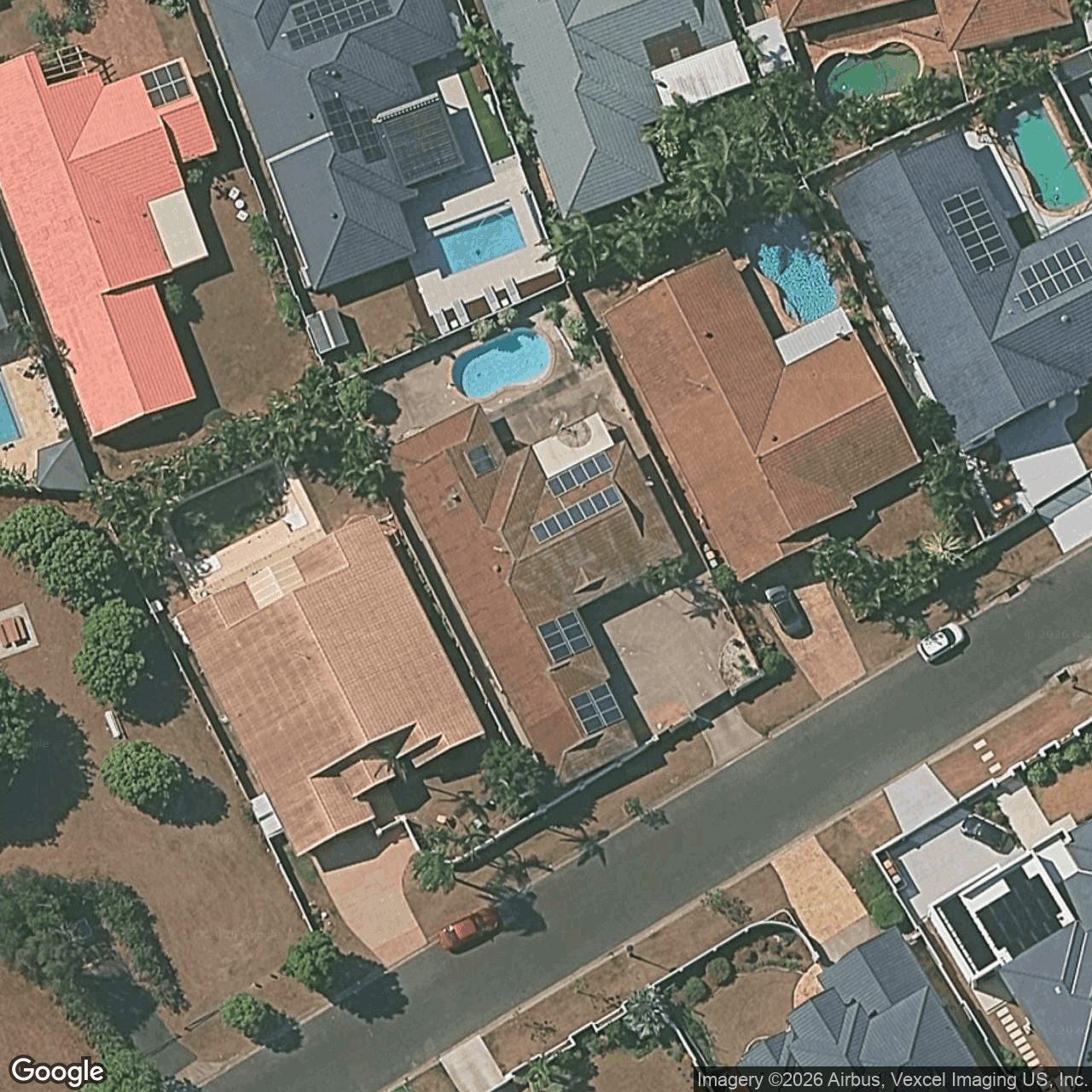 Aerial view of 9 Santabelle Crescent, Clear Island Waters QLD 4226