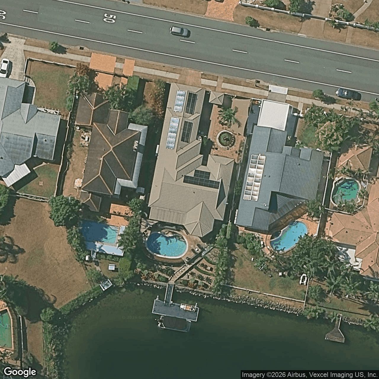 Aerial view of 76 Santa Cruz Boulevard, Clear Island Waters QLD 4226