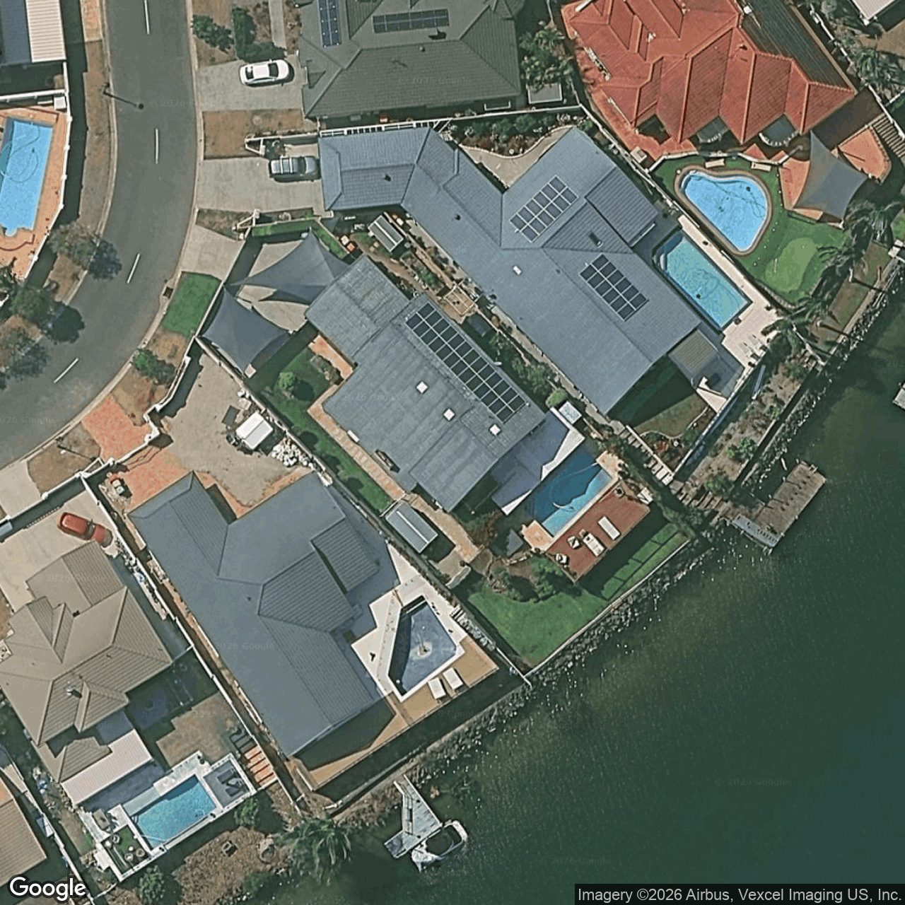 Aerial view of 6 Santabelle Crescent, Clear Island Waters QLD 4226