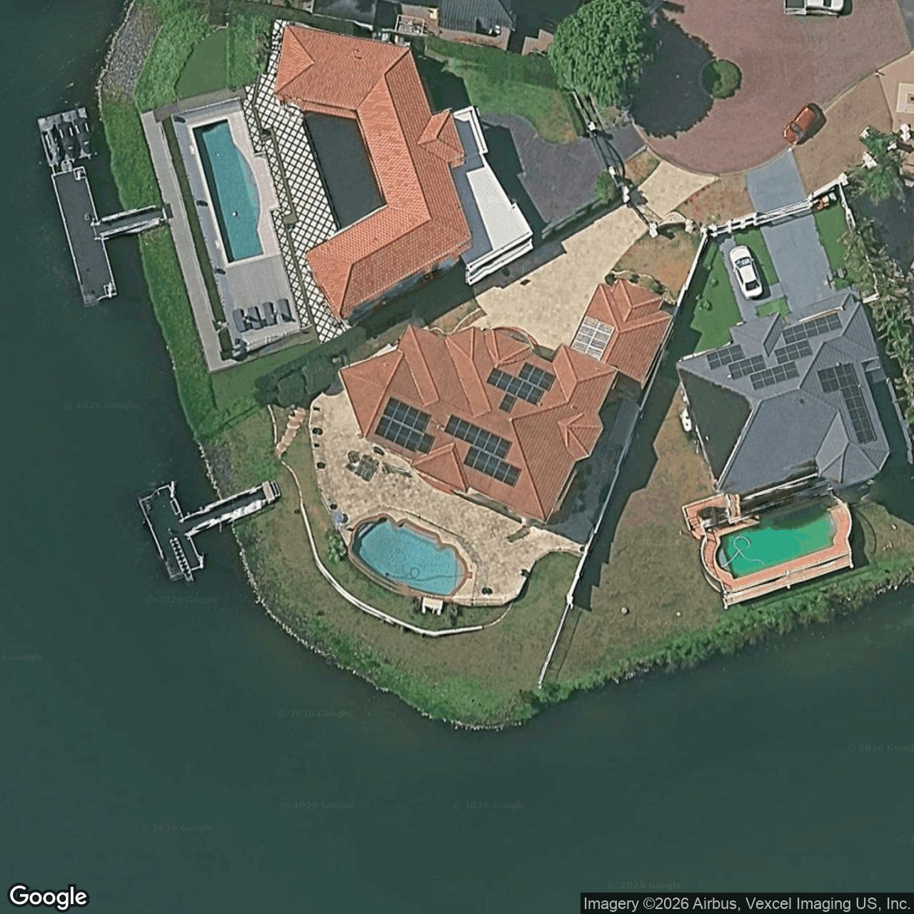 Aerial view of 24 Staysail Crescent, Clear Island Waters QLD 4226