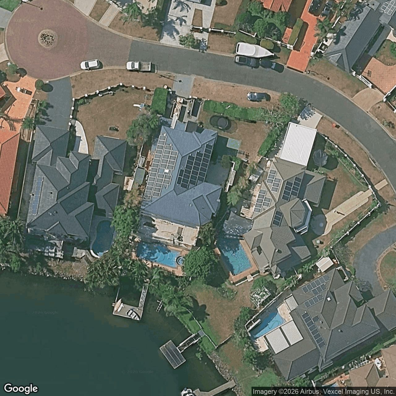 Aerial view of 27 Staysail Crescent, Clear Island Waters QLD 4226