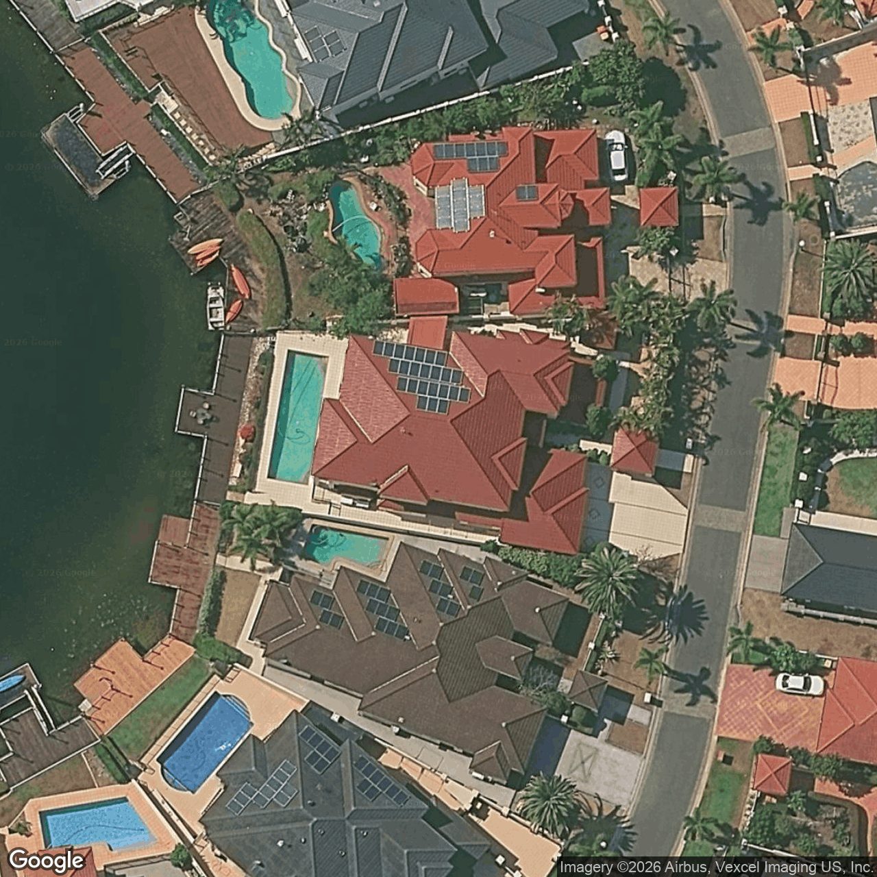 Aerial view of 9 Clear Water Bay Avenue, Clear Island Waters QLD 4226