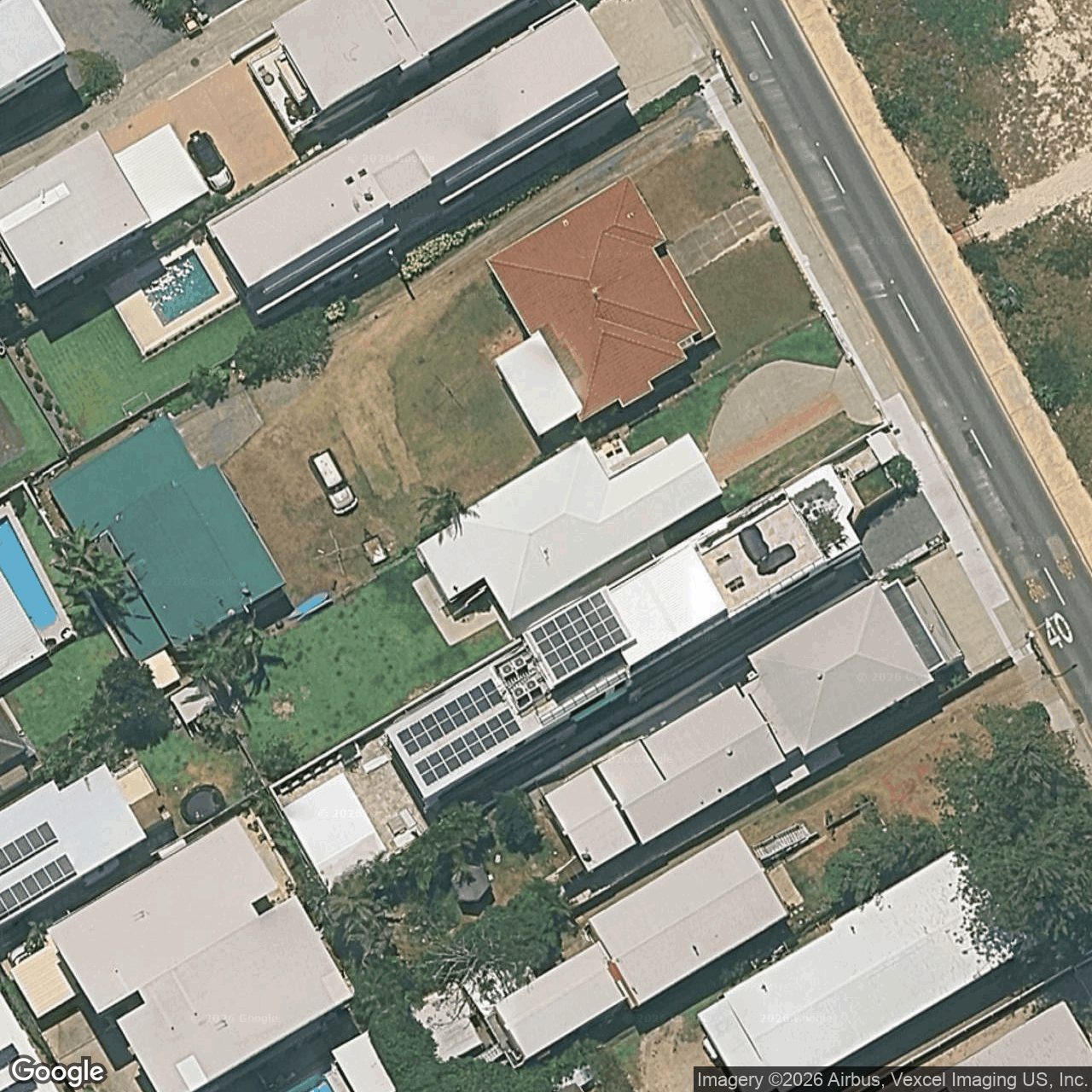 Aerial view of 722 Pacific Parade, Currumbin QLD 4223