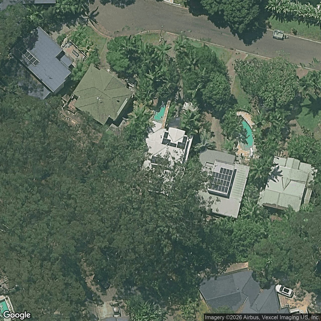 Aerial view of 12 Fernleigh Court, Currumbin QLD 4223