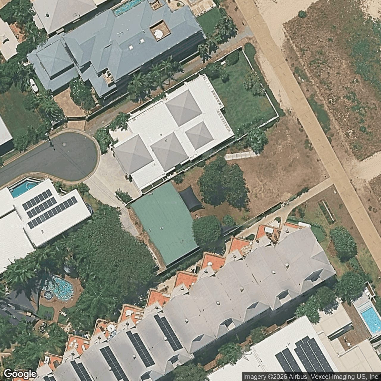 Aerial view of 698 Pacific Parade, Currumbin QLD 4223