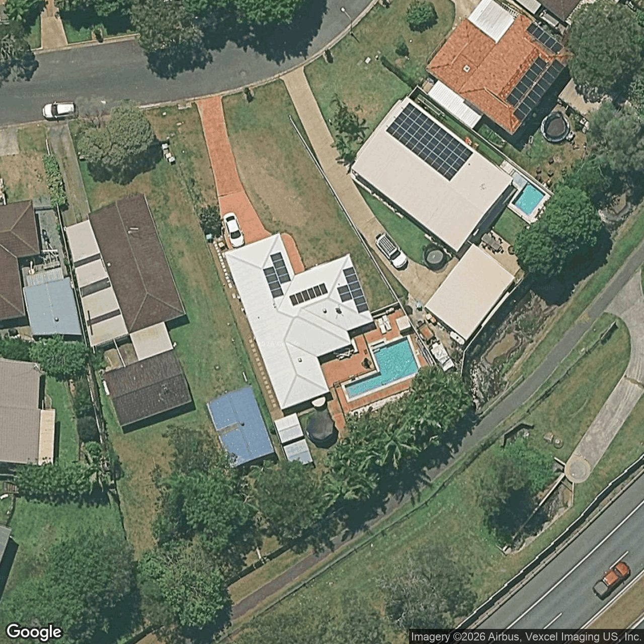 Aerial view of 64 Blamey Drive, Currumbin QLD 4223