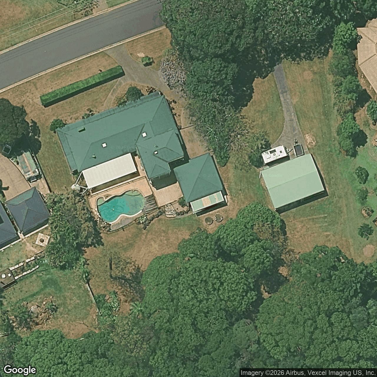 Aerial view of 9 Bradman Drive, Currumbin Valley QLD 4223