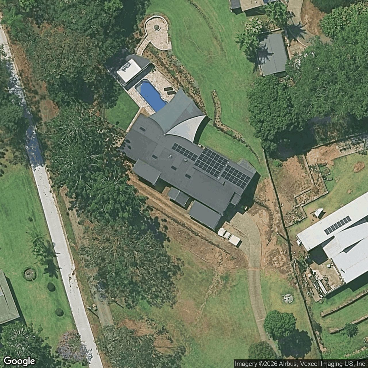 Aerial view of 8 Bradman Drive, Currumbin Valley QLD 4223
