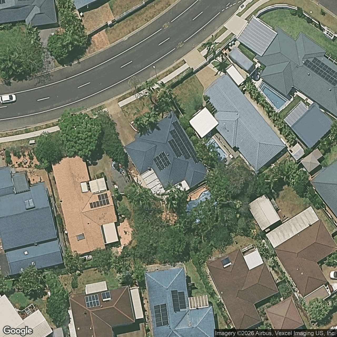 Aerial view of 77 Bienvenue Drive, Currumbin Waters QLD 4223