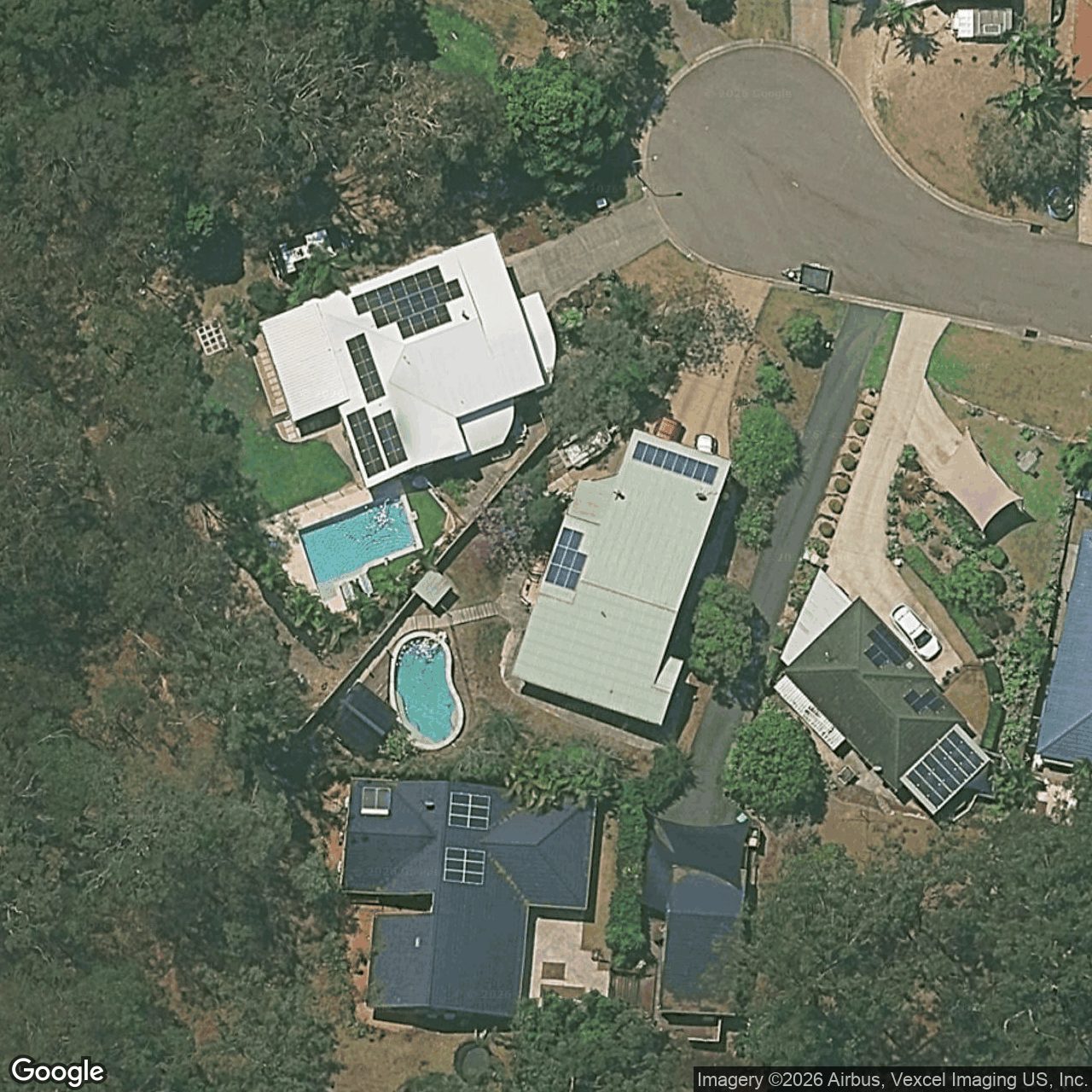 Aerial view of 10 Century Court, Currumbin Waters QLD 4223