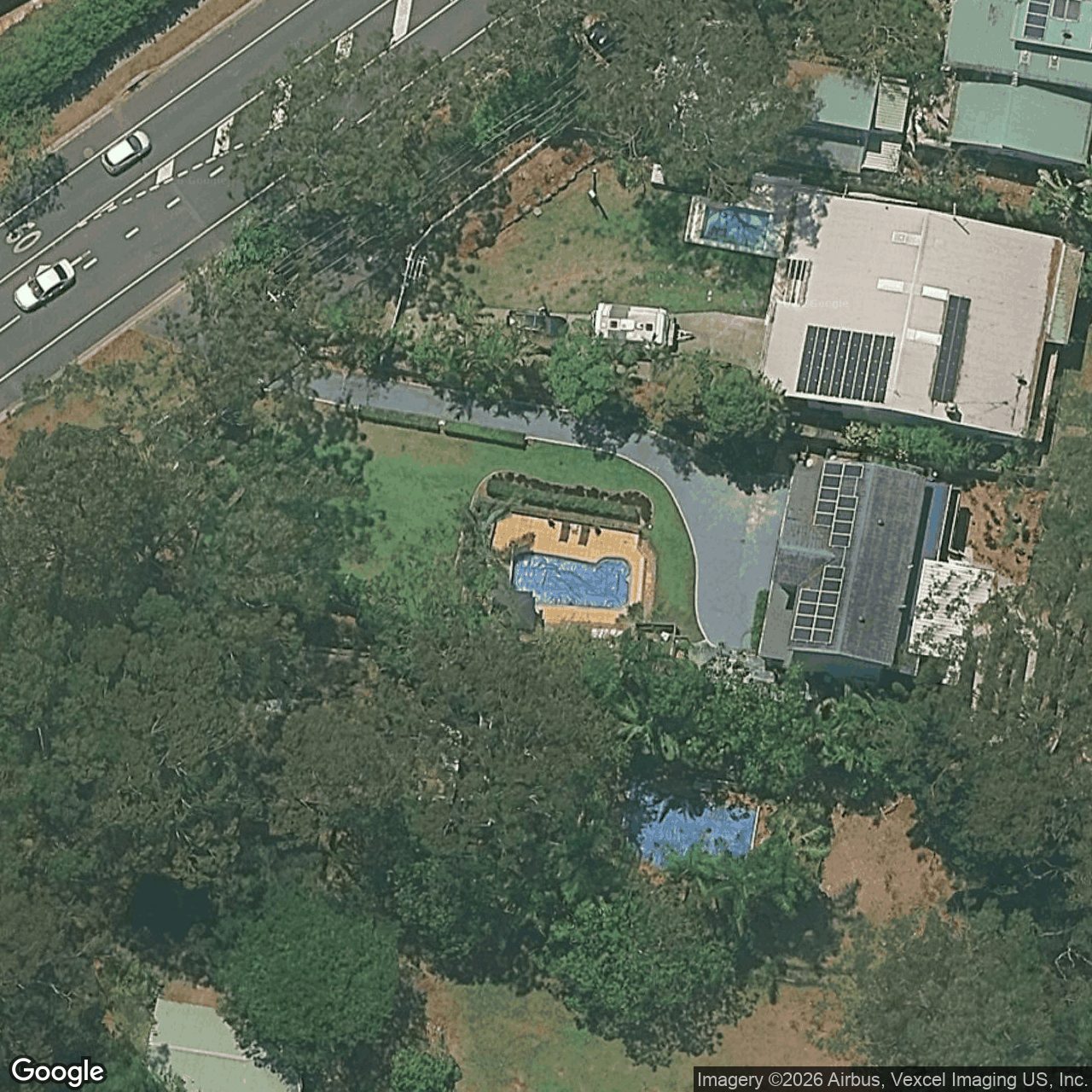 Aerial view of 70 Simpsons Road, Currumbin Waters QLD 4223