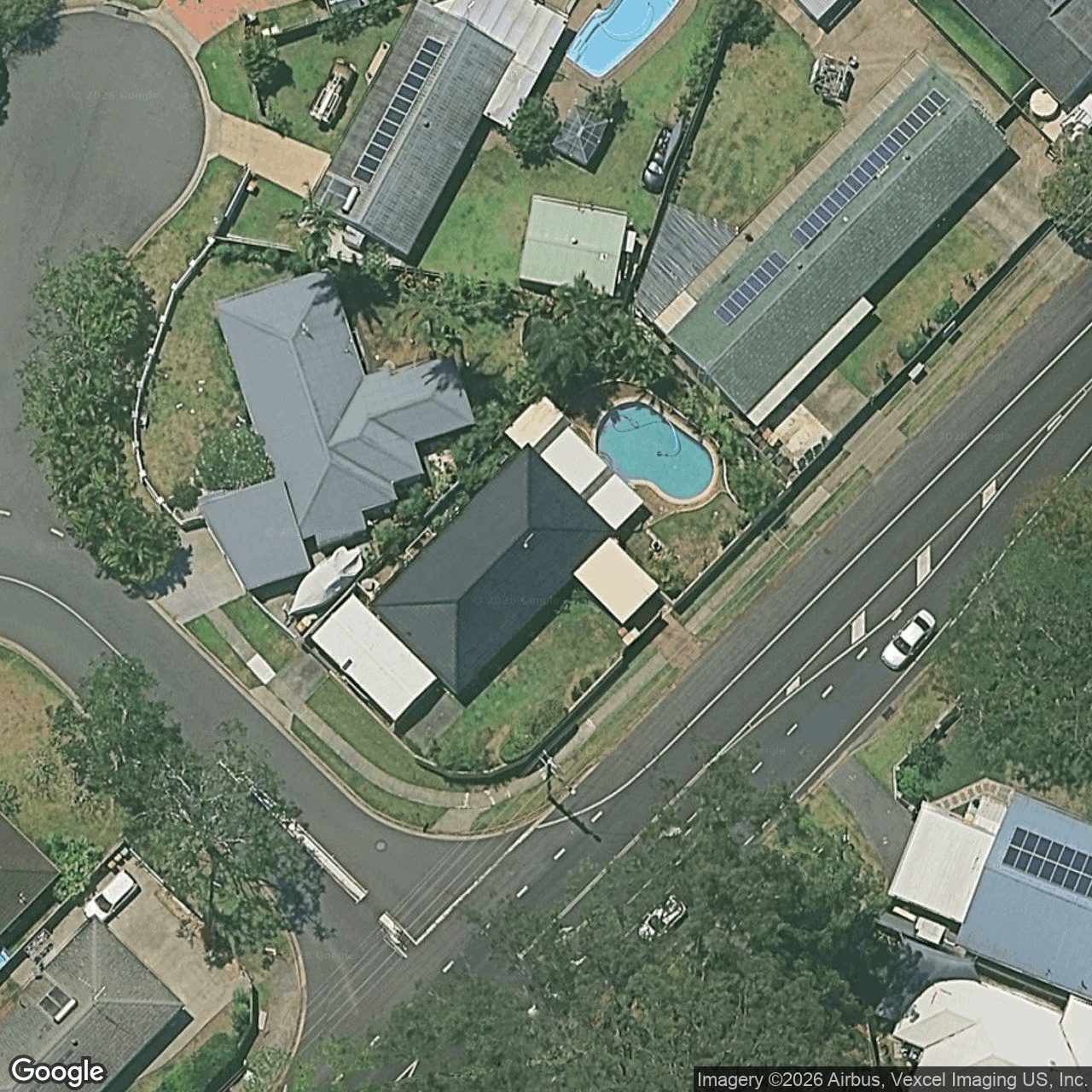 Aerial view of 189 Currumbin Creek Road, Currumbin Waters QLD 4223