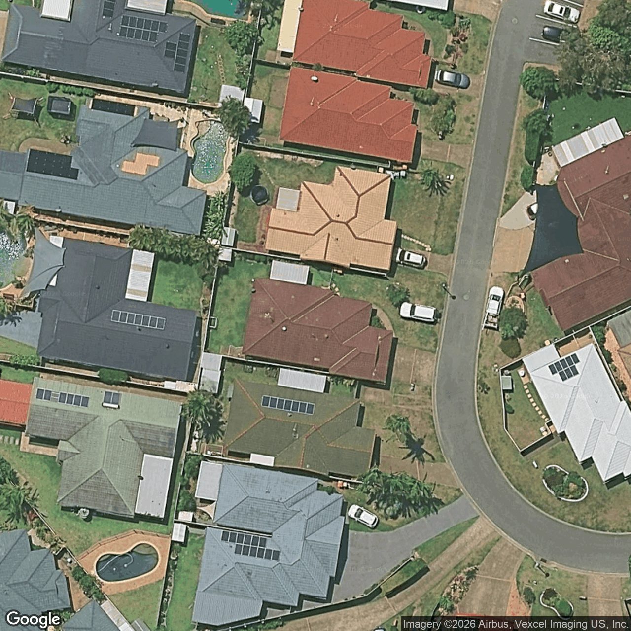Aerial view of 18 Carstens Court, Currumbin Waters QLD 4223