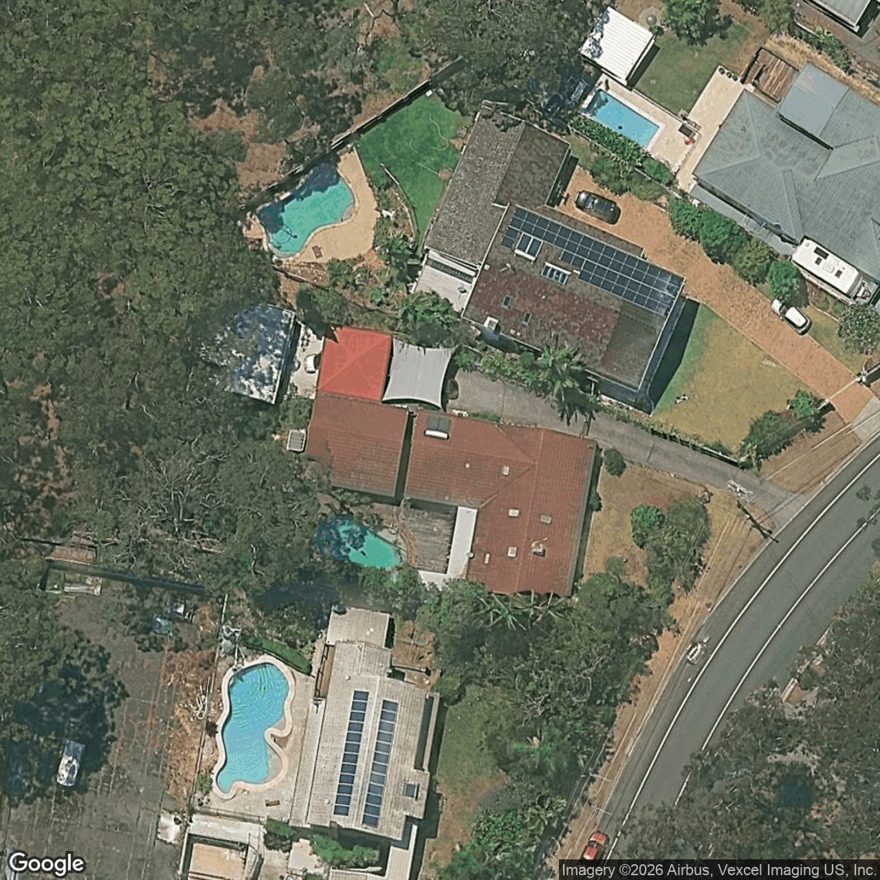 Aerial view of 199 Simpsons Road, Elanora QLD 4221
