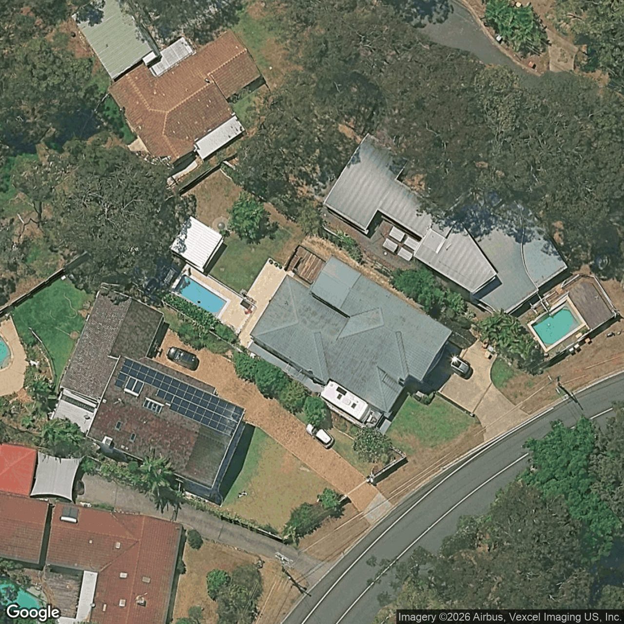 Aerial view of 195 Simpsons Road, Elanora QLD 4221