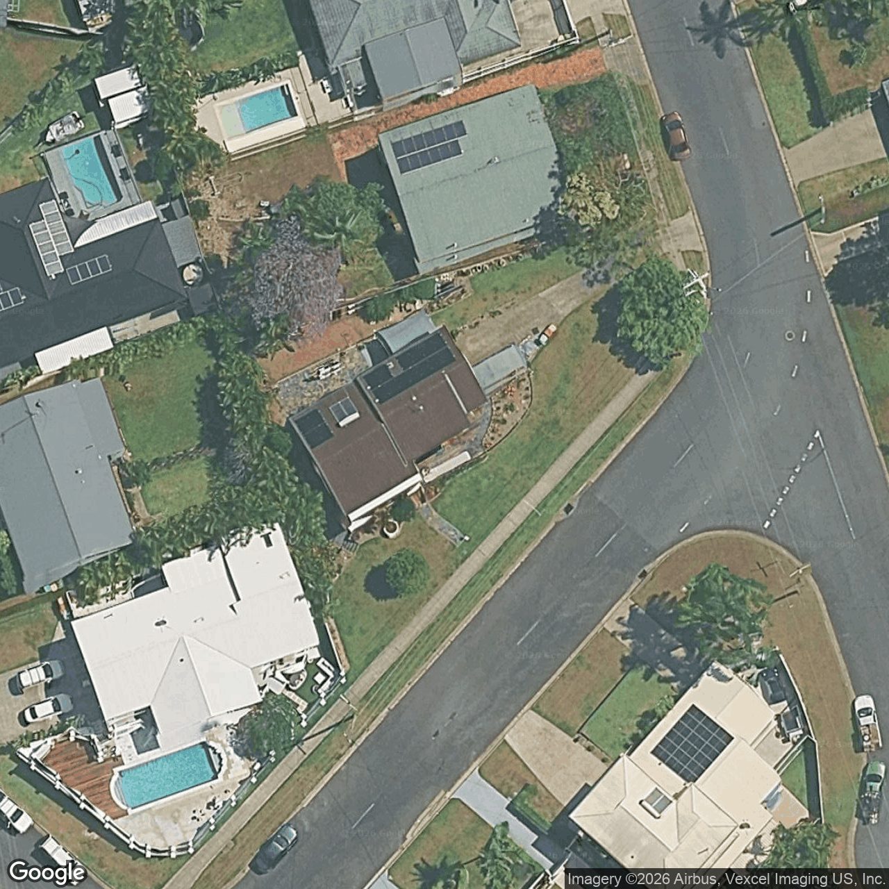 Aerial view of 1 Seaview Parade, Elanora QLD 4221