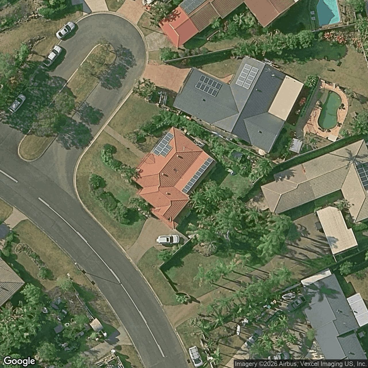 Aerial view of 1 Nairn Court, Highland Park QLD 4211