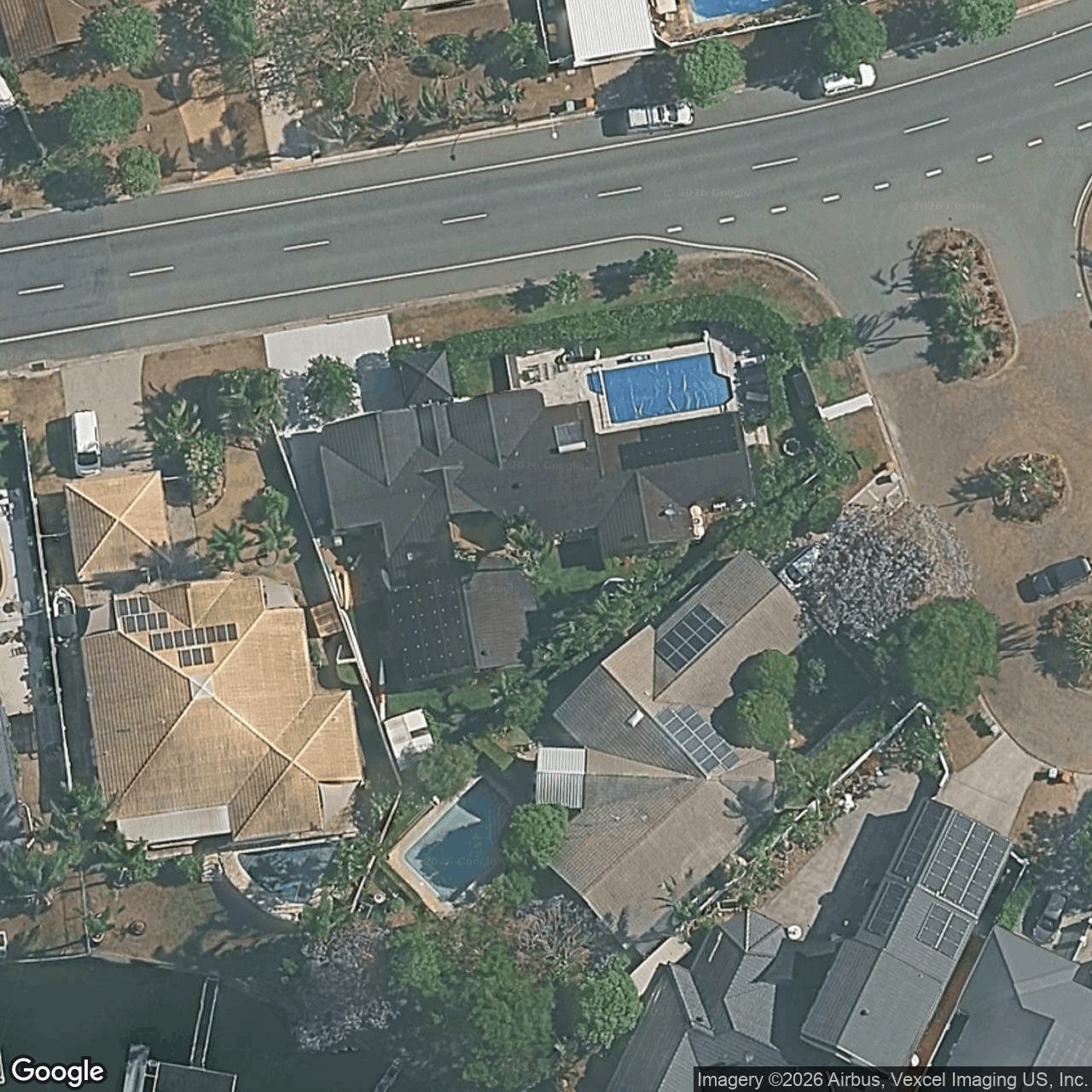 Aerial view of 1 Catalina Court, Mermaid Waters QLD 4218