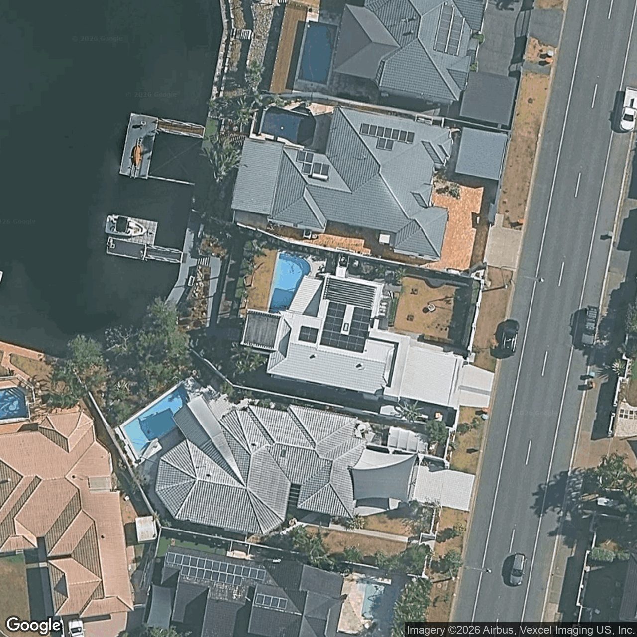 Aerial view of 379 Rio Vista Boulevard, Mermaid Waters QLD 4218