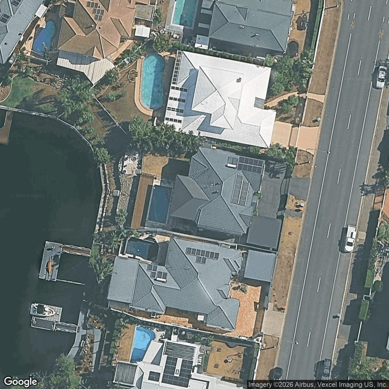 Aerial view of 375 Rio Vista Boulevard, Mermaid Waters QLD 4218