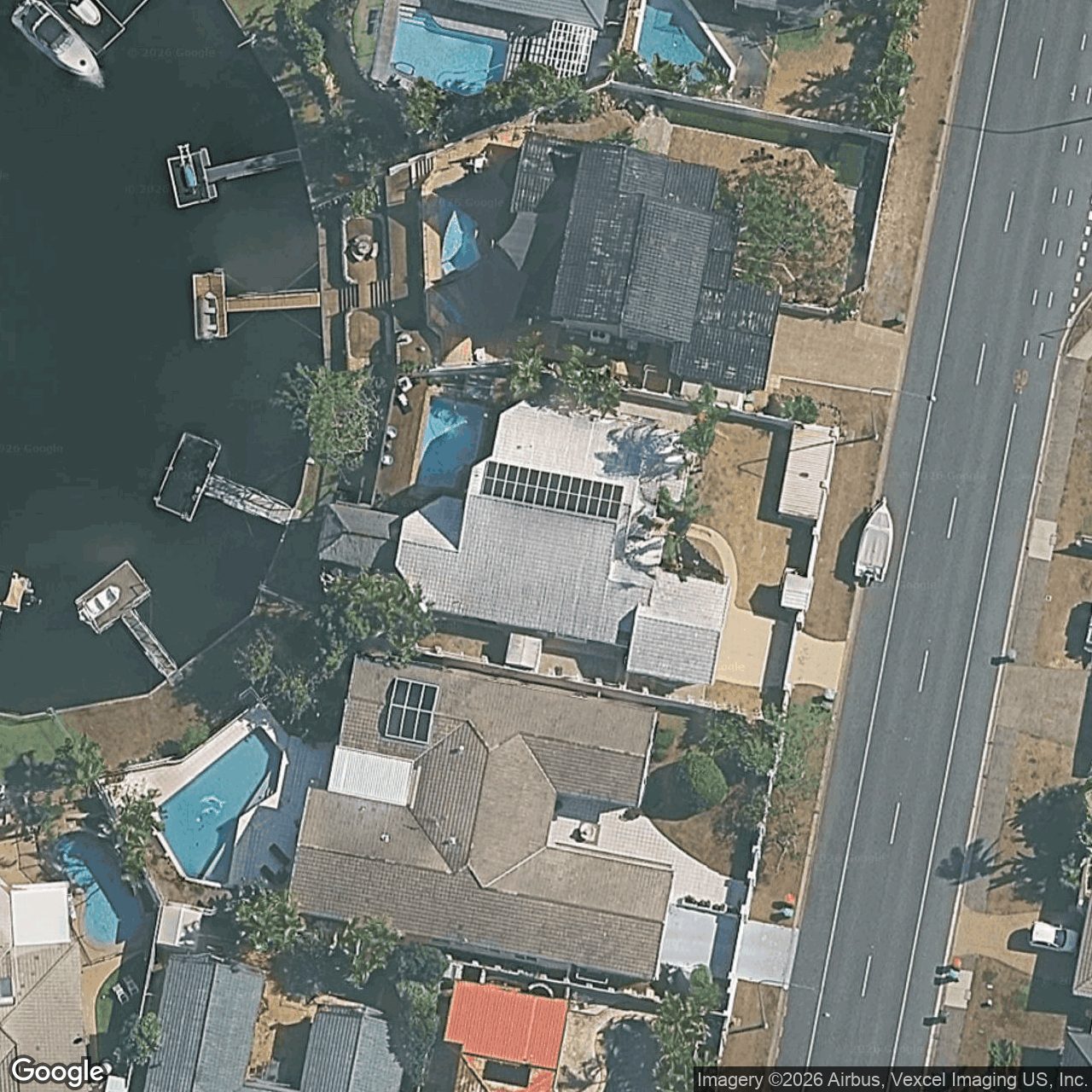 Aerial view of 365 Rio Vista Boulevard, Mermaid Waters QLD 4218