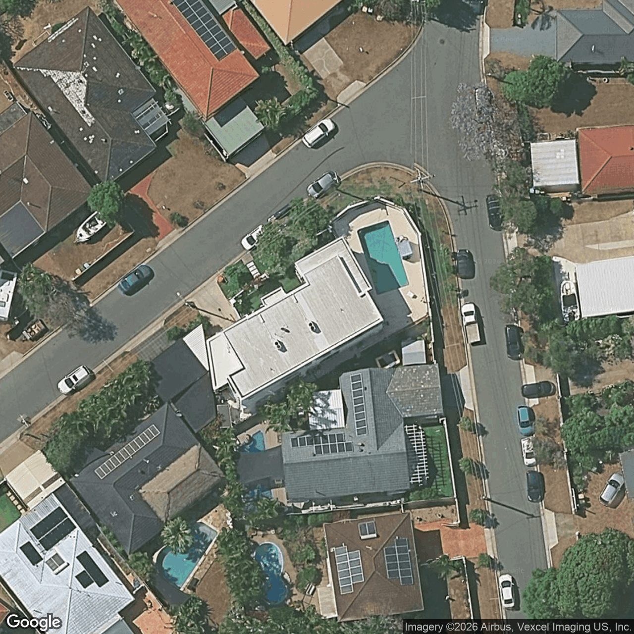 Aerial view of 1 Mascala Parade, Mermaid Waters QLD 4218