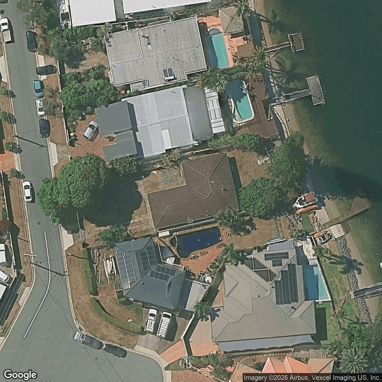 Aerial view of 25 Vatakoula Parade, Mermaid Waters QLD 4218