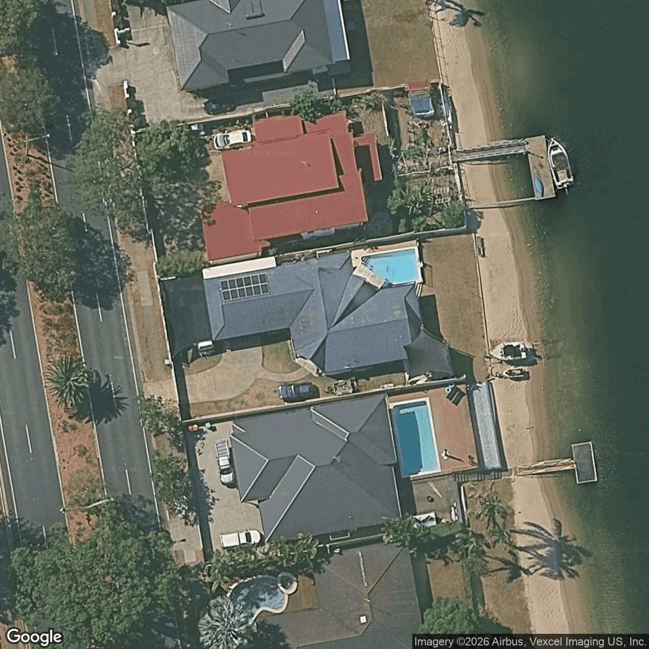 Aerial view of 160 Sunshine Boulevard, Mermaid Waters QLD 4218